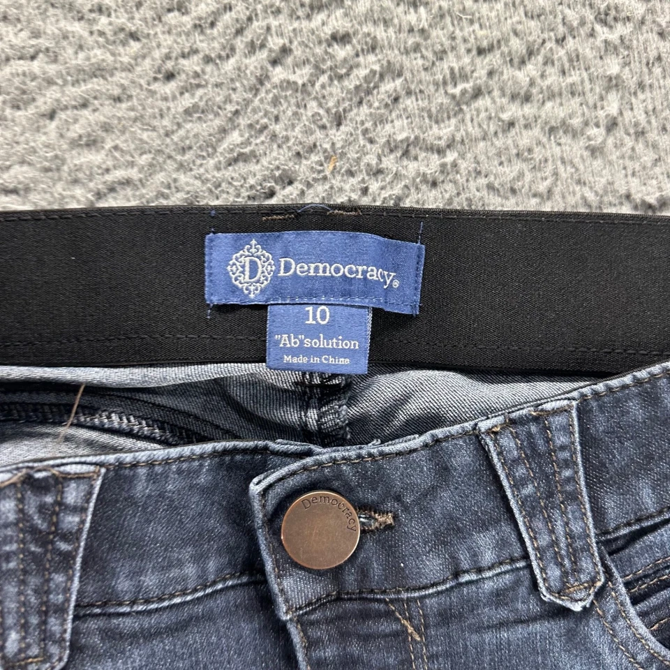 Democracy Jeans Womens Size 10 Blue AB Solution Cotton Stretch Skinny Fit Denim - Image 3 of 4