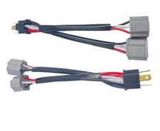 2Pcs one Male to Two Female 9003 H4 LED Wiring Harness Socket Adapter 2 Way