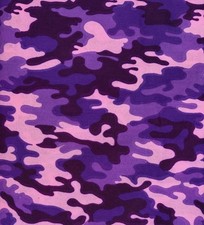 Fabric By The Yard - Purple Black Camouflage - 44 Wide - cotton/synthetic blend