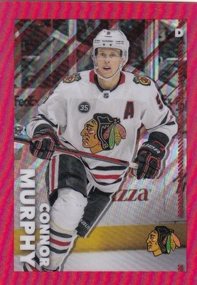 2022-23 TOPPS CHROME NHL STICKER #118 CONNOR MURPHY  SSP RED /5 MADE-BLACK HAWKS