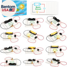 12 Bulk Electric Circuit Kit for Kids Age 8-12, Basic Circuits Science Light Bul