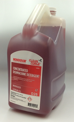 #ad MONOGRAM Clean Force D26 Concentrated Dishmachine Detergent 5L Bottle FREE SHIP $49.95