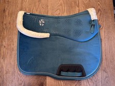 EQUIPAD Velvet Close Dressage Saddle Pad Memory Foam FULL SIZE teal/cream