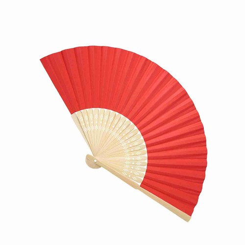 (Red Color)Chinese Folding Bamboo Ribs Fan DIY Blank Paper Fan Wedding . - Picture 14 of 23