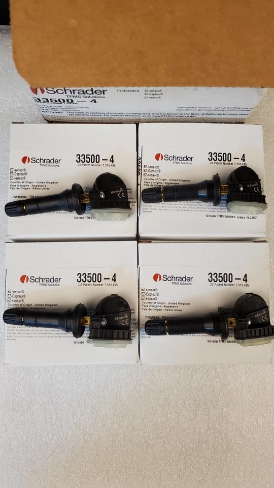 Sensor de presión de neumáticos programable 33500 TPMS Schrader automotriz 33500-4 (cantidad-4) Foto 2 de 4