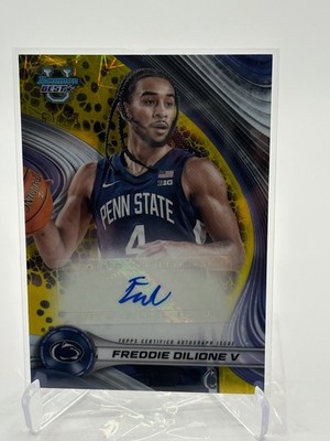 Freddie Dilione V 2024 Bowman U Best of Yellow Lazer Refractor /75 #B24-FD Auto