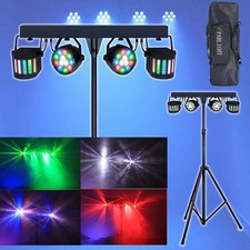 DJ Light System Set With Tripod  Bag Remote Control LED PAR Derby Light Effects