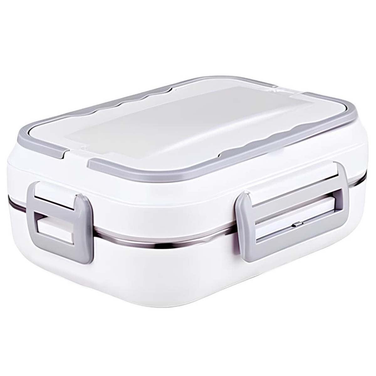 Lunch box chauffante Avizar 1,5 L en inox pour manger chaud en voiture et au bureau