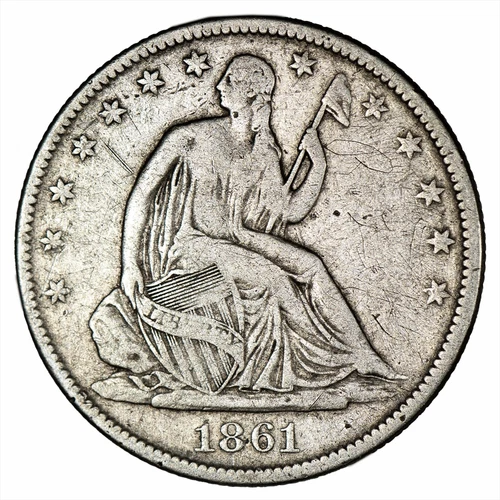 1861-O Seated Liberty Half Dollar — photo from the most recent tracked eBay sale
