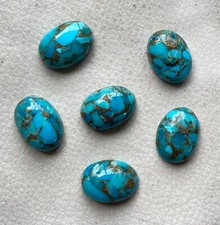  WHOLESALE BLUE COPPER TURQUOISE CABOCHON OVAL SHAPE LOOSE GEMSTONE