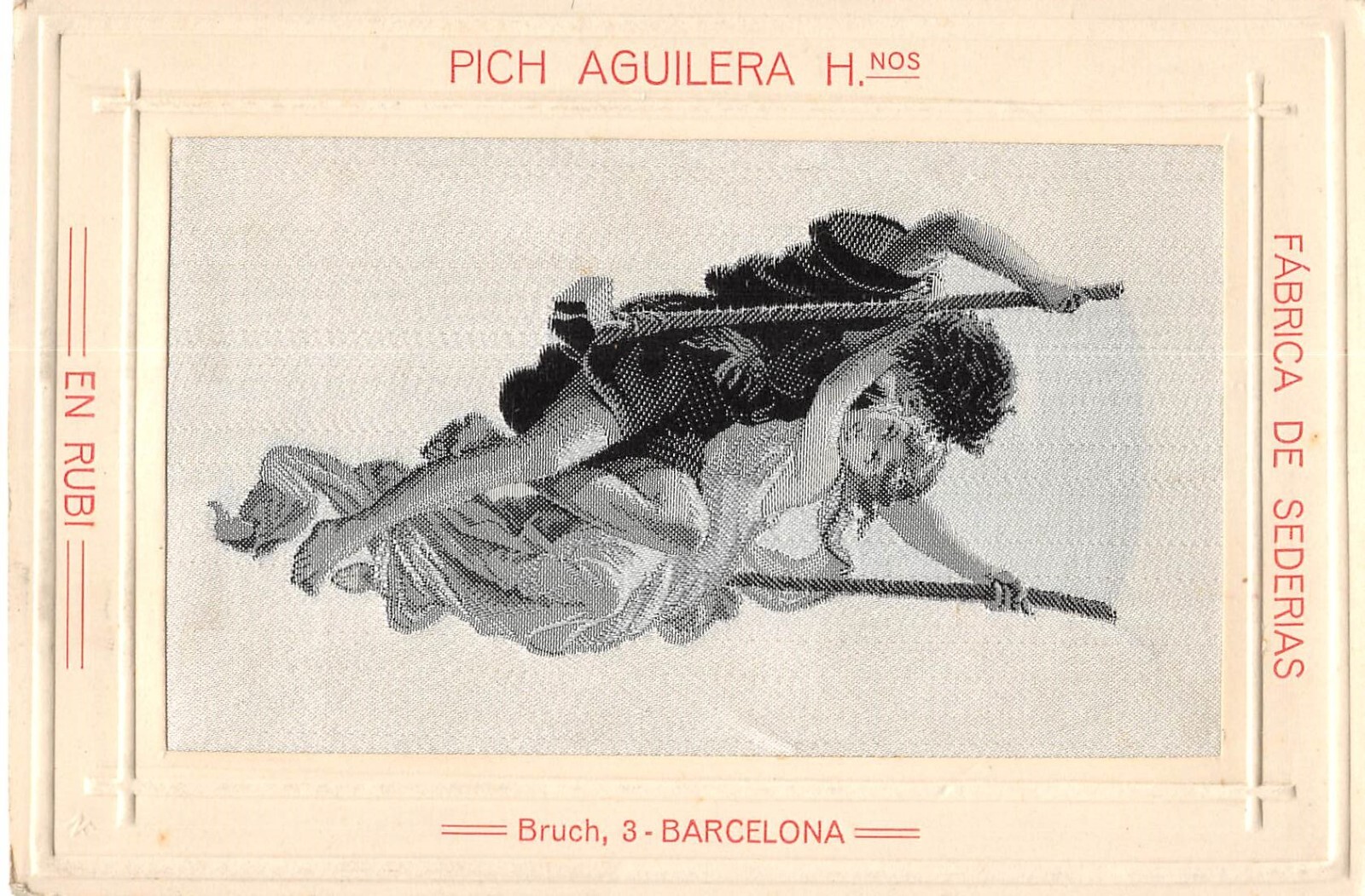 CPA ESPAGNE BARCELONA FABRICA DE SEDERIAS PICH AGUILERA Hnos BRUCH BARCELONA