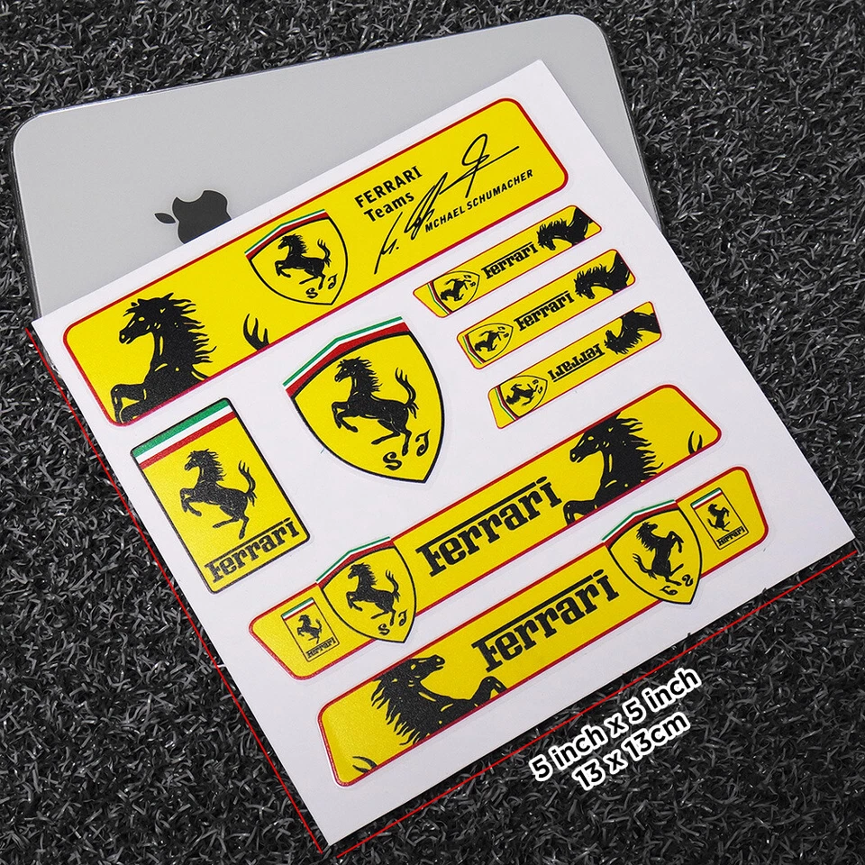 For Ferrari S.p.A. Sport Super Car Sticker 3D Decal Logo Stripe Decoration Gift Foto 2 de 3