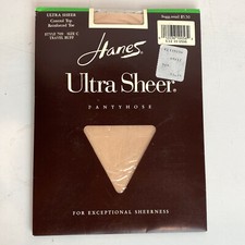 Hanes Ultra Sheer Control Top Style 709 Reinforced Pantyhose Size C Travel Buff