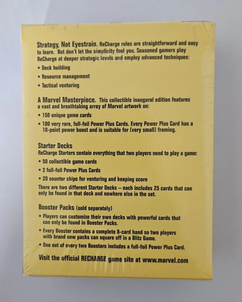Marvel Recharge Starter Deck Collectible Card Game Inaugural Edition 2001 - Image 2 of 4