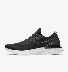 nike epic react 2 black white