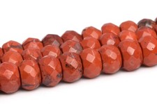 Natural Red Jasper Beads Grade AA Faceted Rondelle Loose Beads 6x4MM 8x5MM