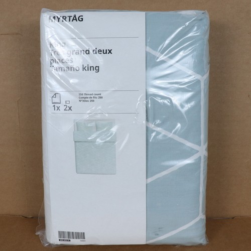 Ikea Myrtag King Size Duvet Cover and Pillowcases Light Green - Picture 4 of 8