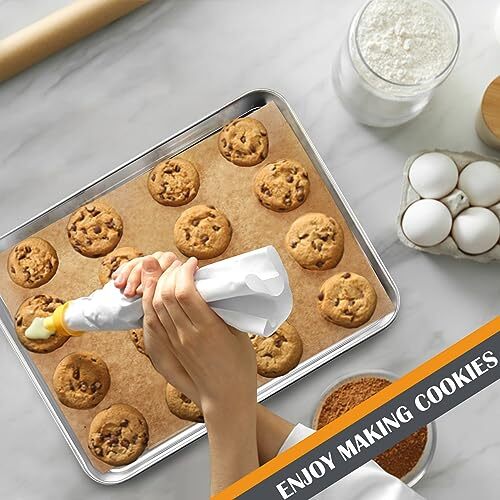 2 Pack 12.5 Inch Toaster Oven Baking Pan Stainless Steel Cooking Tray for Baking - Picture 2 of 7
