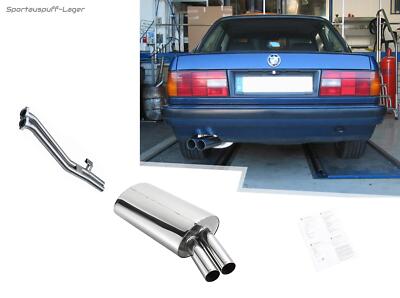 Eisenmann Komplettanlage ab Kat BMW 3er E30 325i 2x70mm rund scharf gerade