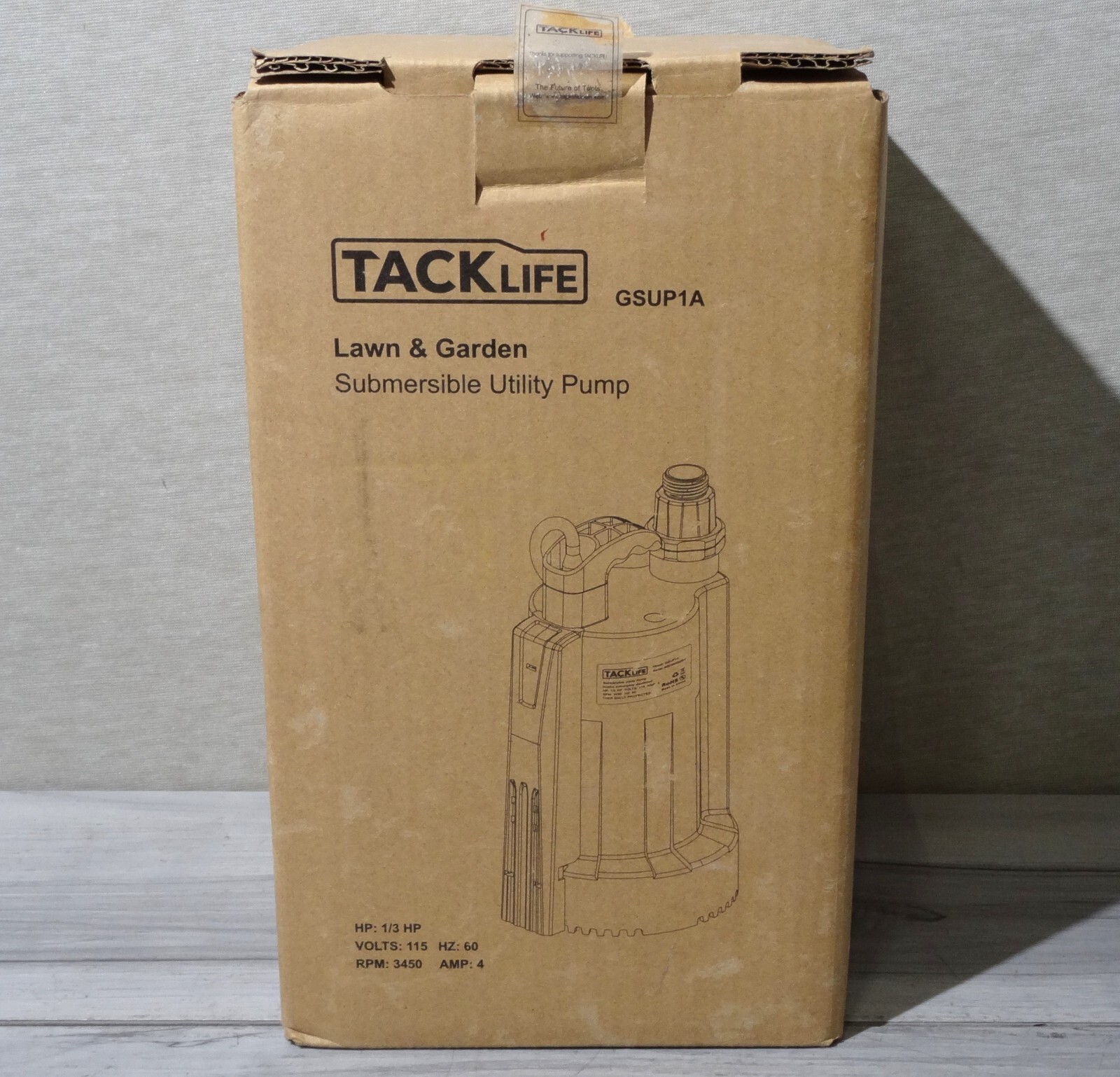 TACKLIFE Submersible Sump Pump, 1/3 HP 4 Amp *NEW, Open Box* eBay