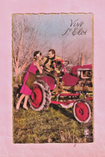 VIVE ST / SAINT ELOI - COUPLE AMOUREUX et TRACTEUR AGRICOLE MASSEY HARRIS