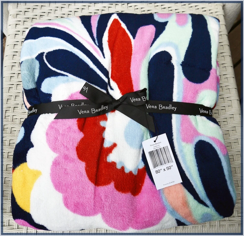 NWT Vera Bradley Throw Blanket MOD FLORAL 80” X 50” Soft Plush 12408-V79 - Image 2 of 4