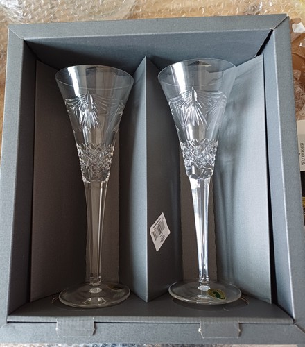 Waterford Crystal Millennium Toastflöten - Peace - verpackt, nie benutzt