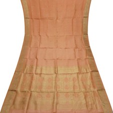 Vintage Pink Sarees 100 Pure Silk Zari Handwoven Premium Sari 5YD Craft Fabric