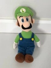 Sanei Super Mario Party 5 Luigi Plush 2003 Size S 8" Stuffed Toy Doll Nintendo