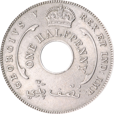 British West Africa 1933 Half Penny KM#8 - Light Cleaning Great Deals From The E