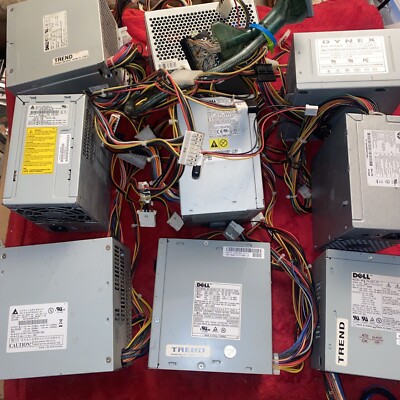 Lot of nine assorted desktop computer power supply