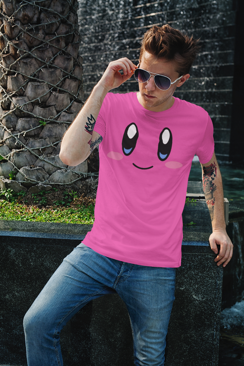 Kirby Face T-Shirt Unisex Adult Sizes Crystal Shards Mario