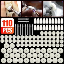 110x Wool Felt Buffing Polishing Pads Wheel Set For Dremel Grinder Accessories