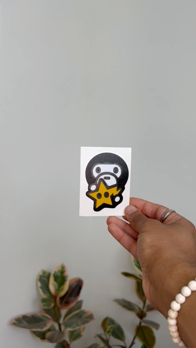 Baby Milo Star A Bathing Ape Head Sticker Decal Window Vehicle | eBay