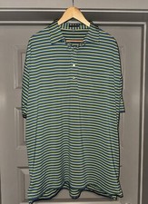 Peter Millar Polo Shirt Men's XL Blue Summer Comfort Performance Stripes Golf