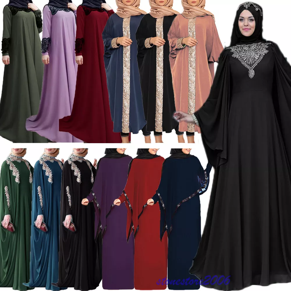 New Abaya Kaftan Dubai Dress Muslim Women Party Gown Ramadan Robe