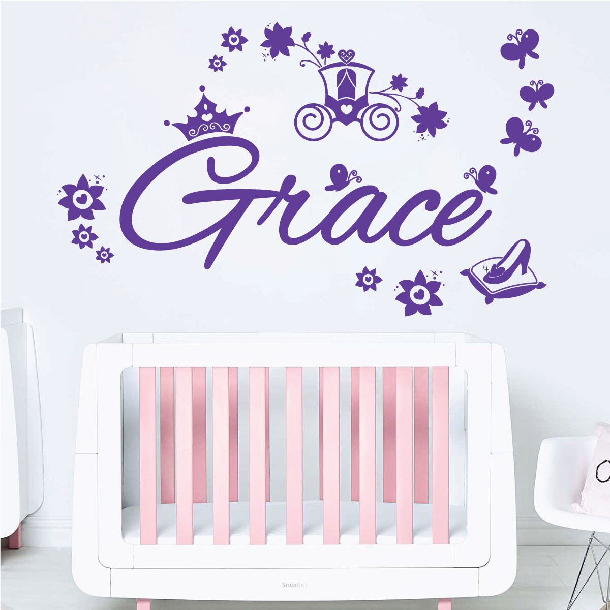 Baby Room Quote Decal Baby Girl's Name Wall Art Personalized For The  Nursery Room – Pretty Perfect Studio Girls Room Wall Decor, image size:1200x1200