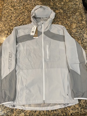 Adidas Adizero Marathon Jacket White Grey Reflective Size M NWT | eBay