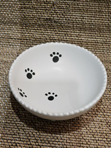 5" Top Paw Scalloped Rim Pet Bowl - Picture 1 of 4