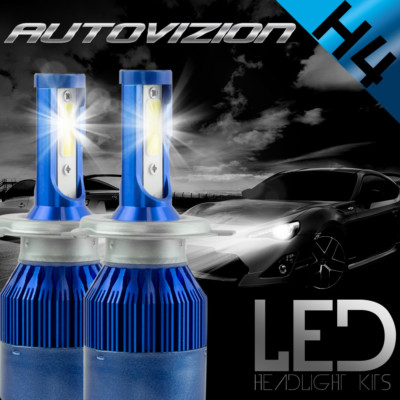CREE COB H4 HB2 9003 488W 48800LM LED Headlight Kit Hi/Lo Power Bulbs HID 6000K