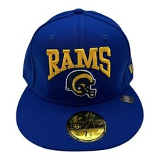 New Era 59Fifty Los Angeles Rams Hat Cap 7 3/...