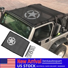 For 1997-2006 Jeep Wrangler Tj Star Car Black Sunshade Bikini Soft Top Cover Net