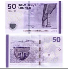 2016 Denmark 50 Kroner P 65 UNC NEW Banknote