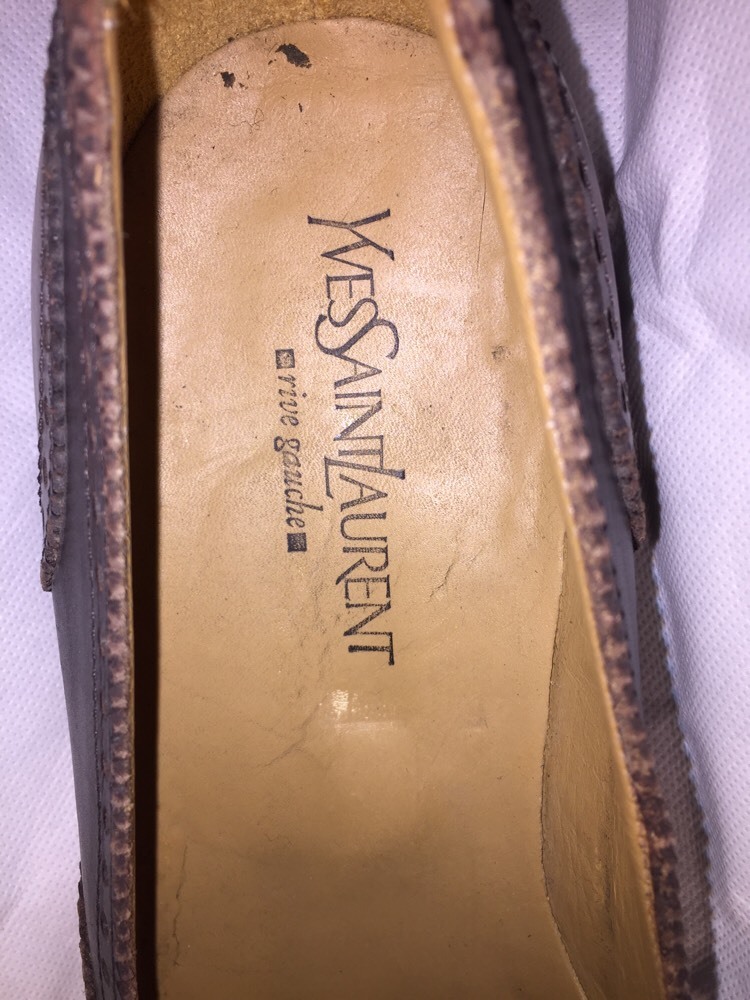 mocassino OXFORD PRE LOVED AUTHENTI Yves SAINT LAURENT uomo taglia 44 1 2 slip on