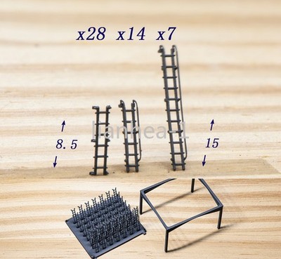 BlueFatty 1/350 IJN Warship Ladder 8.5 & 15MM Detail Set 3D Printed No Model