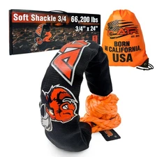 ATR Soft Shackle 66,200 lb – Heavy Duty Tow Recovery Rope w/ Sleeve