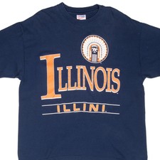 VINTAGE ILLINOIS UNIVERSITY FIGHTING ILLINI TEE SHIRT 1990S XL MADE IN USA