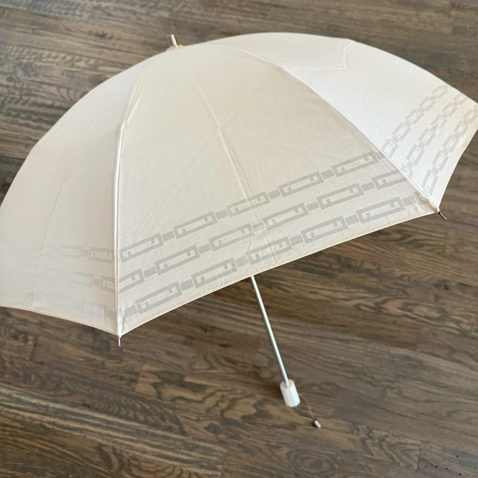 Paraguas Fendi color tostado claro con detalle de logotipo Foto 2 de 4