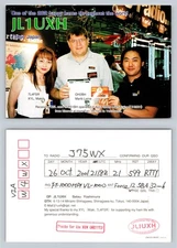 Ham Radio QSL QSO Postcard JL1UXH, Tokyo, Tokyo, Japan