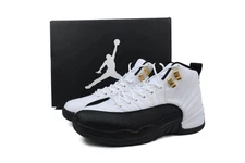 Air Jordan 12 “Taxi” Men’s White Black Gold Retro Sneakers New Box